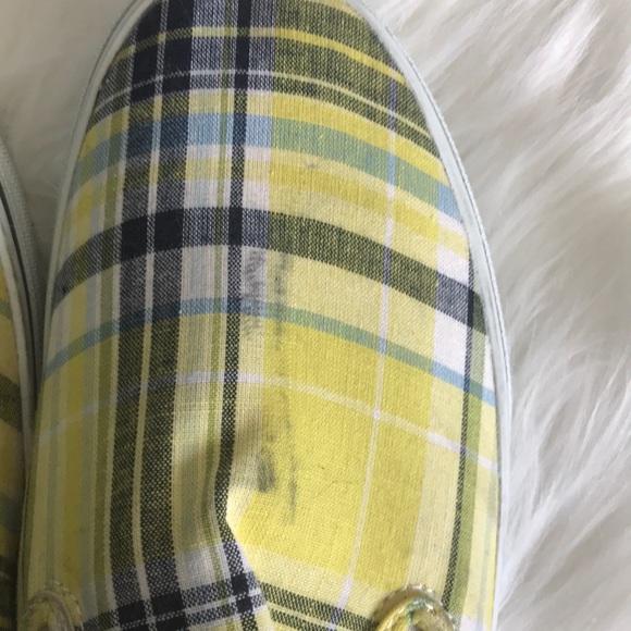 Vans Slip on Shoes Sneakers US 7 Yellow Plaid Ltd Edition Korea Brand New Unique - Picture 6 of 8